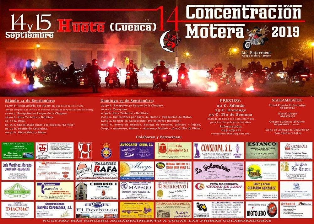 ¿Tienes moto Este fin de semana se celebra en Huete la XIV Concentración Motera