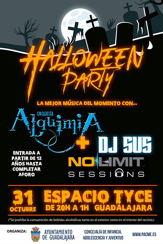 El Ayuntamiento de Guadalajara organiza una fiesta de Halloween en el espacio Tyce para los menores de la ciudad