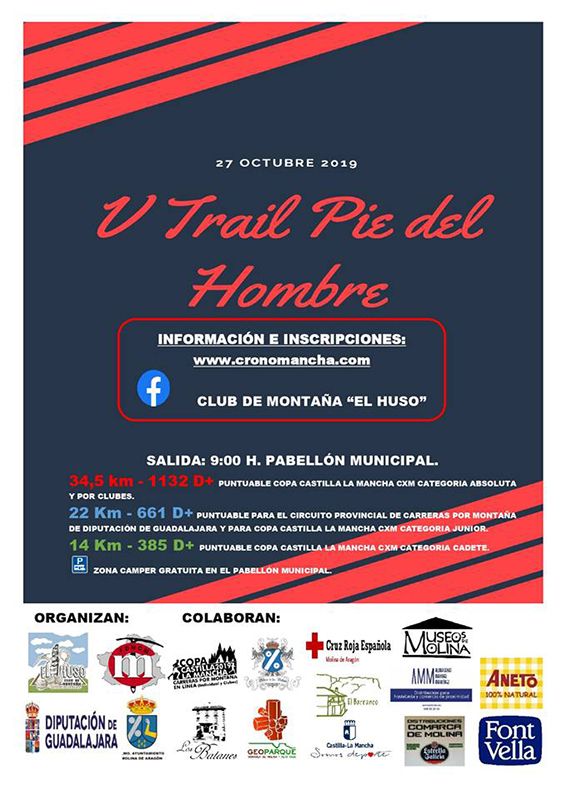 El domingo 27 en Molina de Aragón , V Trail Pie del Hombre, penúltima prueba del Circuito de Carreras de Montaña de Diputación de Guadalajara 3 El domingo 27 en Molina de Aragón , V Trail Pie del Hombre, penúltima prueba del Circuito de Carreras de Montaña de Diputación de Guadalajara