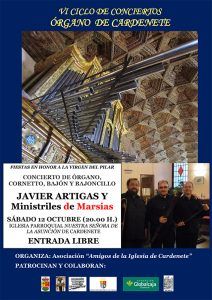 Javier Artigas y el grupo Ministriles de Marsias clausuran el VI Ciclo de conciertos del órgano de Cardenete