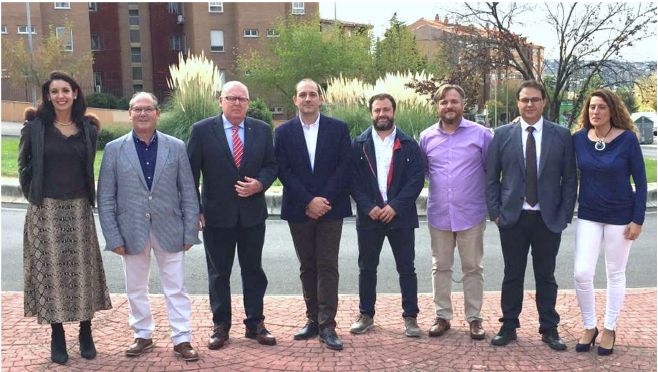 María Cruz y Jesús Muñoz, delegados del Colegio de Ingenieros Técnicos de Obras Públicas de C-LM en Cuenca y Guadalajara