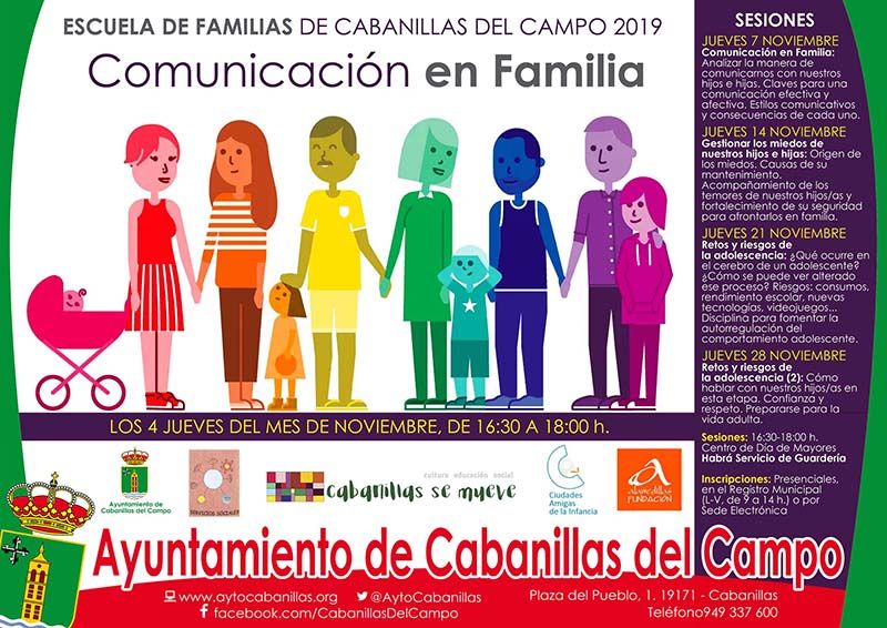 “Comunicación en familia”, en la nueva edición de la Escuela de Familias de Cabanillas