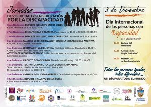 El Ayuntamiento de Guadalajara se suma a la conmemoración del Día Internacional de la Discapacidad con una semana de propuestas de visibilización e información 2 El Ayuntamiento de Guadalajara se suma a la conmemoración del Día Internacional de la Discapacidad con una semana de propuestas de visibilización e información