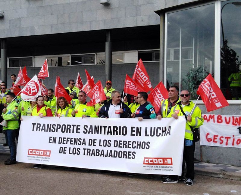 Continúan las movilizaciones de los trabajadores del sector de ambulancias en la provincia de Cuenca 3 Continúan las movilizaciones de los trabajadores del sector de ambulancias en la provincia de Cuenca