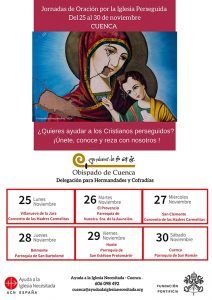 El Obispado de Cuenca organiza la semana de oración por la Iglesia Perseguida, del 25 al 30 de noviembre
