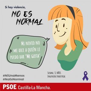 El PSOE de C-LM reafirma su compromiso contra la violencia machista con la campaña #Noesnormal