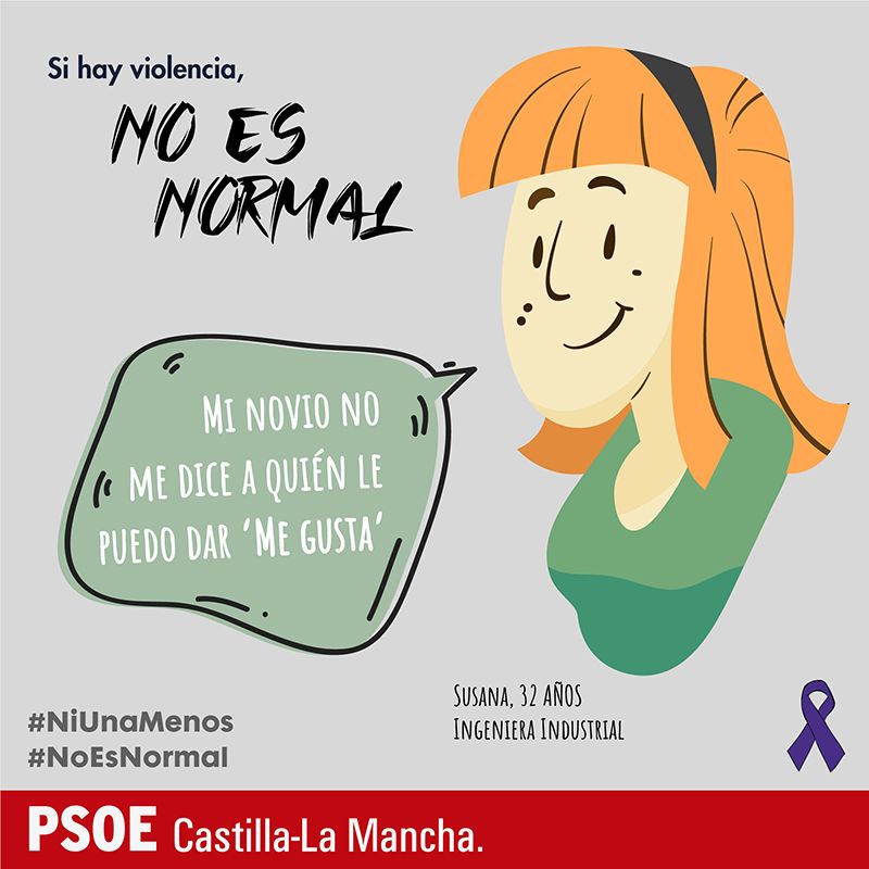 El PSOE de C-LM reafirma su compromiso contra la violencia machista con la campaña #Noesnormal
