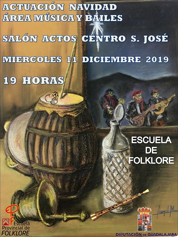 La Escuela de Folklore de la Diputación de Guadalajara ofrece el próximo miércoles 11 su "Actuación de Navidad"