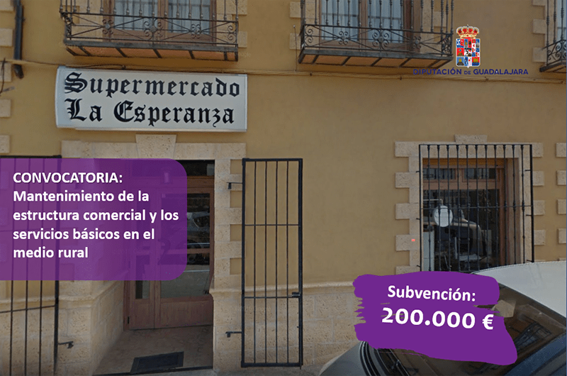 La Diputación de Guadalajara destina 200.000 € al mantenimiento de la estructura comercial y los servicios básicos del medio rural 3 La Diputación de Guadalajara destina 200.000 € al mantenimiento de la estructura comercial y los servicios básicos del medio rural
