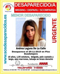 La Guardia Civil busca a una chica de 15 años desaparecida en Pioz desde el 29 de noviembre