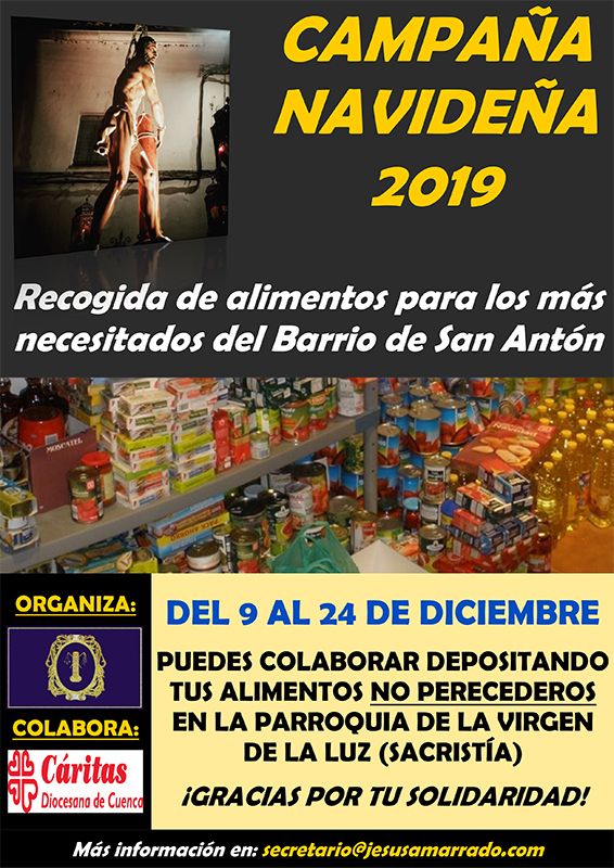 La Hermandad de Jesús Amarrado pone en marcha un año más su Campaña de Navidad