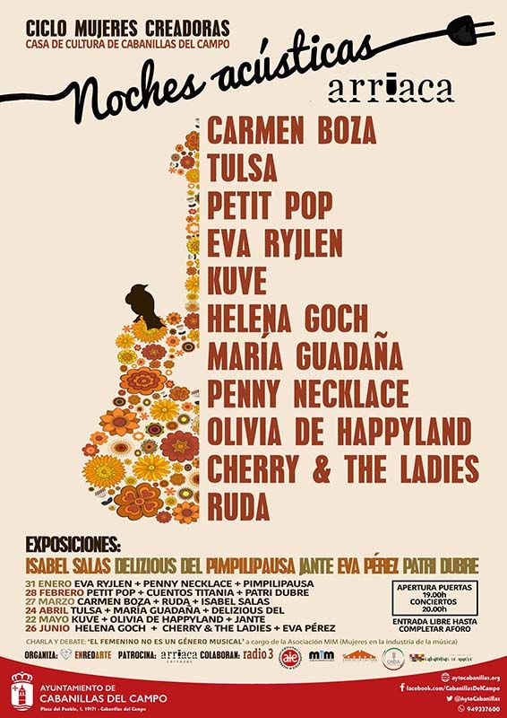 Cabanillas lanza un ciclo de conciertos en acústico y exposiciones, protagonizado íntegramente por mujeres 3 Cabanillas lanza un ciclo de conciertos en acústico y exposiciones, protagonizado íntegramente por mujeres