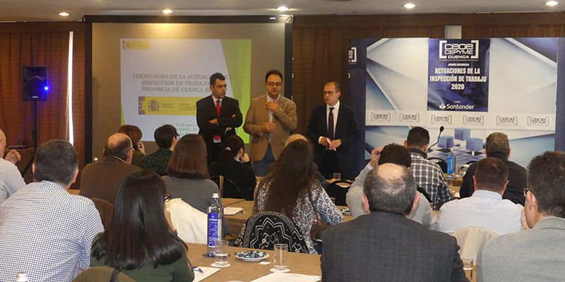 Cerca de cien empresarios asisten a la jornada de CEOE-Cepyme Cuenca sobre actuaciones de la inspección