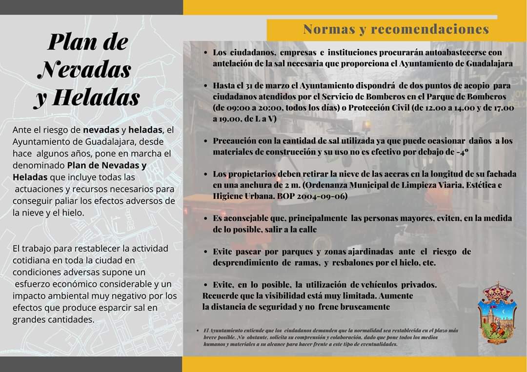El Ayuntamiento de Guadalajara activa el protocolo de emergencias por la llegada de la borrasca Gloria 3 El Ayuntamiento de Guadalajara activa el protocolo de emergencias por la llegada de la borrasca Gloria