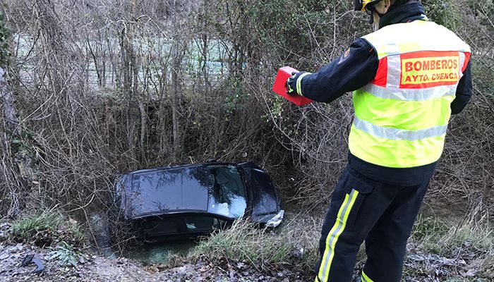 Espectacular accidente de tráfico en la carretera de Palomera