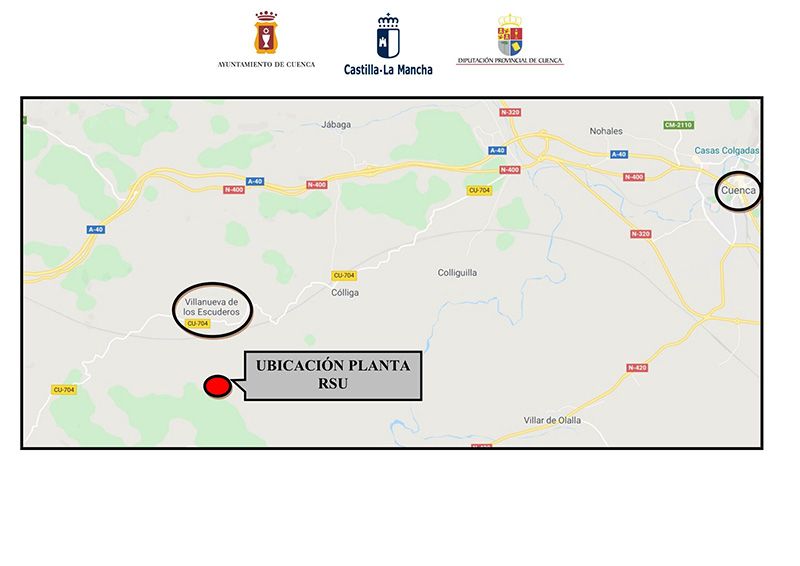 La nueva planta de residuos sólidos urbanos de Cuenca se ubicará en el paraje del Puntalón entre Cuenca y Villanueva de los Escuderos