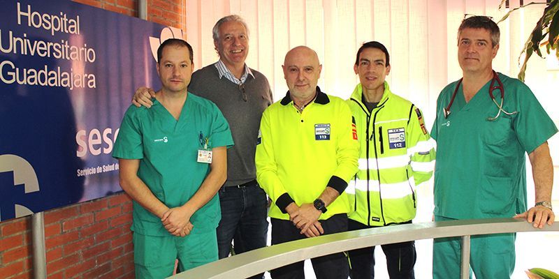 Profesionales de Guadalajara demuestran la importancia del aviso y atención precoz a los pacientes que sufren un infarto a través del 112