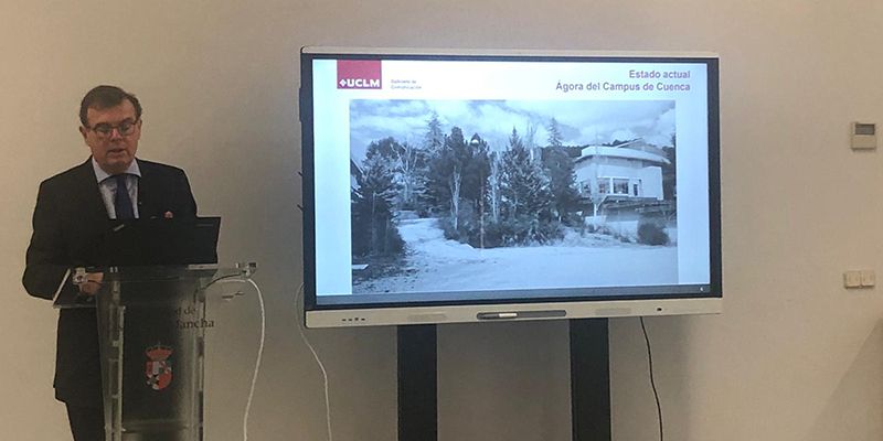 Collado presenta el Campus del futuro en Cuenca un impresionante ágora con espacio coworking y auditorio al aire libre