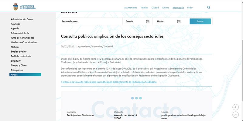 El Ayuntamiento de Guadalajara crea más espacios destinados a la participación