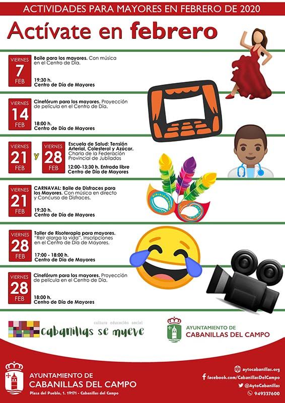 El Centro de Día de Cabanillas ofrece un Taller de Salud sobre Tensión, colesterol y azúcar, y otro de Risoterapia