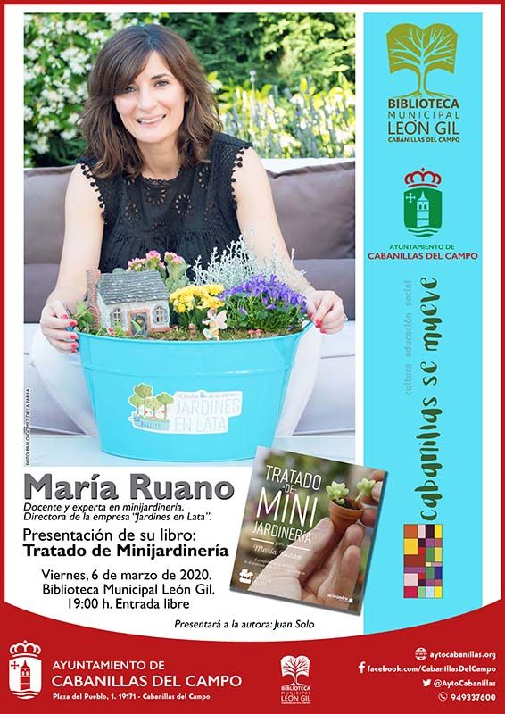 El primer libro sobre minijardinería escrito en español se presenta en Cabanillas