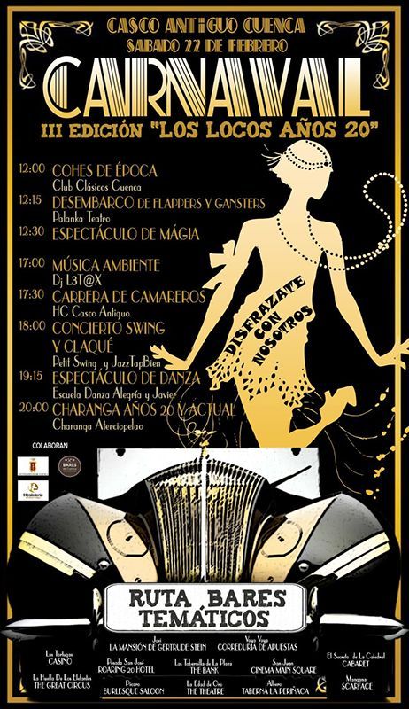 HC Hostelería del Casco Antiguo de Cuenca retrocederá un siglo para rememorar un año más los años 20 en Carnaval