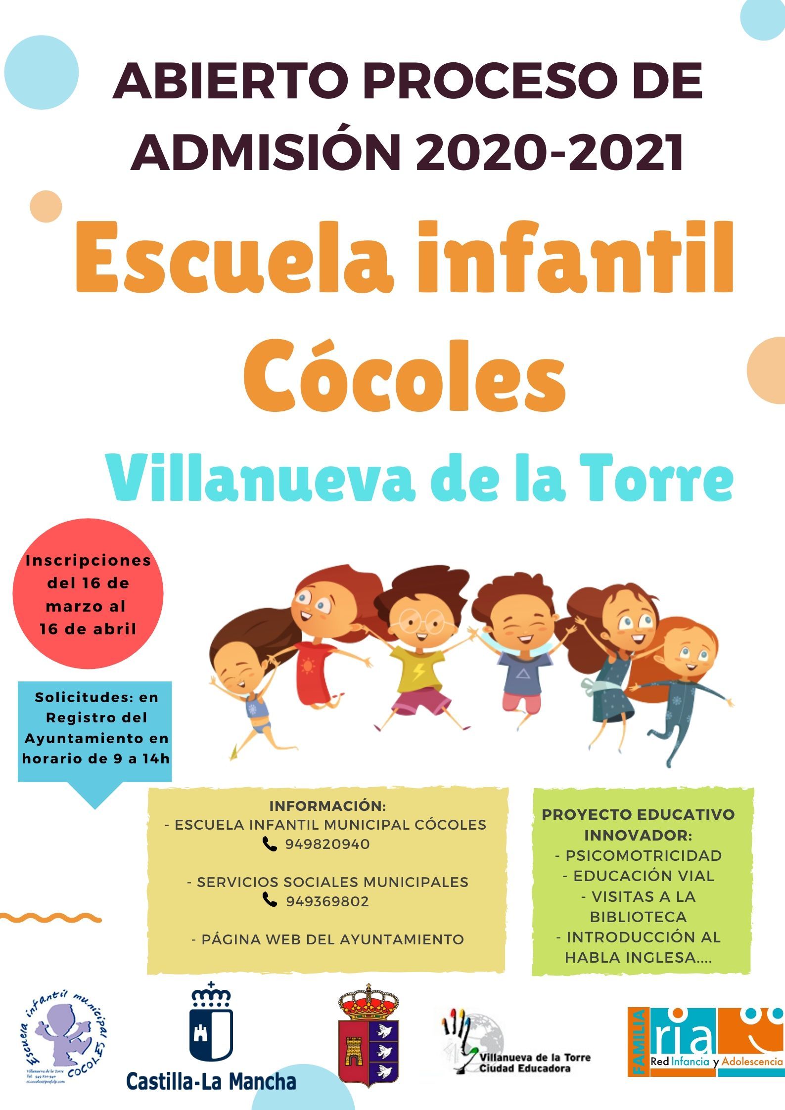 La Escuela Infantil de Villanueva de la Torre inicia su proceso de admisión para el curso 20202021