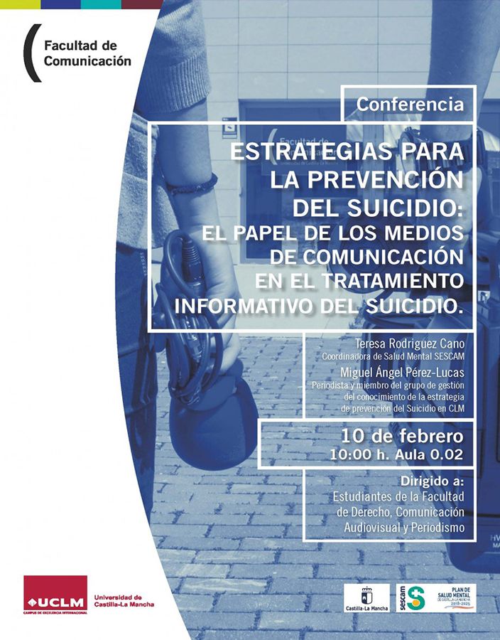 Profesionales del SESCAM explicarán cómo abordar las informaciones sobre suicidios en la Facultad de Comunicación