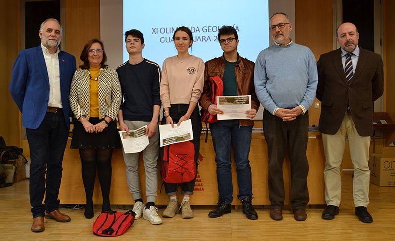 Álvaro García, David Bote y Cecilia Canalejas ganadores de la fase territorial de la XI Olimpiada de Geología en Guadalajara