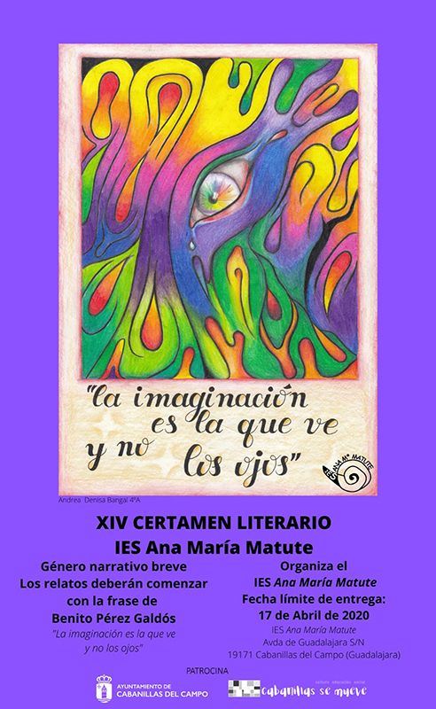 El instituto Ana María Matute convoca la 14ª edición de su Certamen Literario, que patrocina el Ayuntamiento de Cabanillas