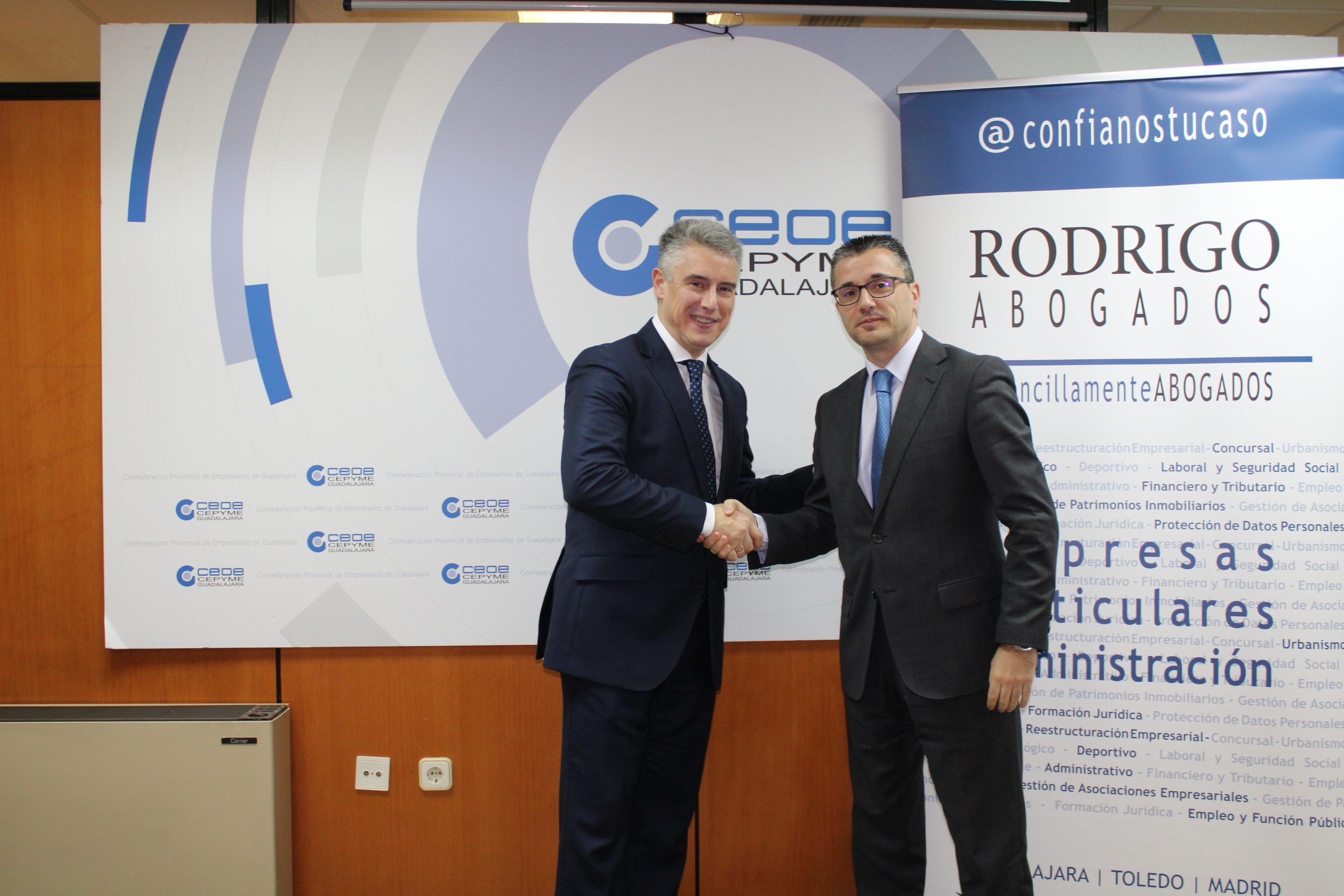 CEOE-CEPYME Guadalajara y el Bufete Rodrigo abogados renuevan su convenio de colaboración