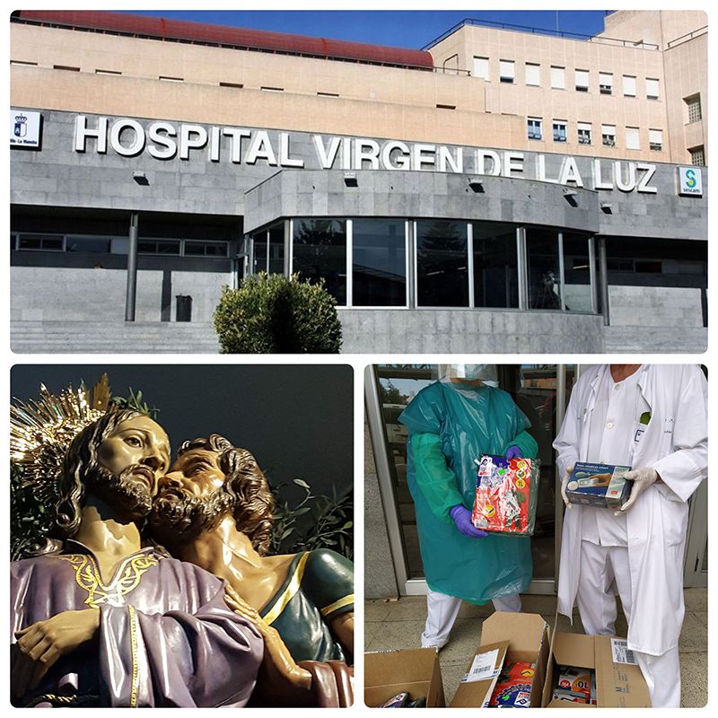 La hermandad de El Prendimiento consigue para el Hospital Virgen de la Luz 41 tensiómetros y 323 trajes impermeables