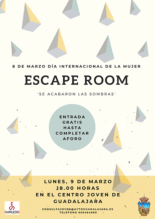 La juventud de Guadalajara podrá participar en un original ‘Escape Room’ en el Centro Joven con motivo del 8M