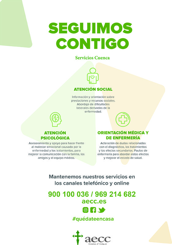 Profesionales de la AECC en Cuenca ayudan a pacientes y familiares a través de RRSS, teléfono y videoconferencia 3 Profesionales de la AECC en Cuenca ayudan a pacientes y familiares a través de RRSS, teléfono y videoconferencia