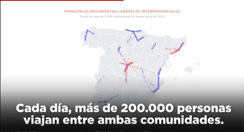 El PSOE lanza un vídeo para explicar el mapa del coronavirus en la región “Todos los días, 200.000 personas se mueven entre CLM y Madrid”