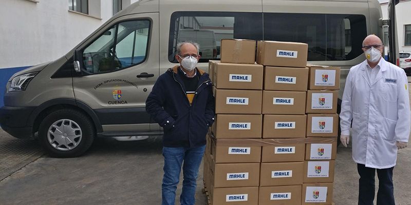 La Diputación de Cuenca reparte 3.200 viseras a los hospitales de Cuenca, Albacete y Villarrobledo gracias a Mahle 1 La Diputación de Cuenca reparte 3.200 viseras a los hospitales de Cuenca, Albacete y Villarrobledo gracias a Mahle