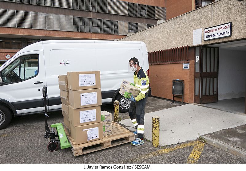 La GAI de Guadalajara recibe un nuevo cargamento con más de 32.000 elementos para la protección de los profesionales