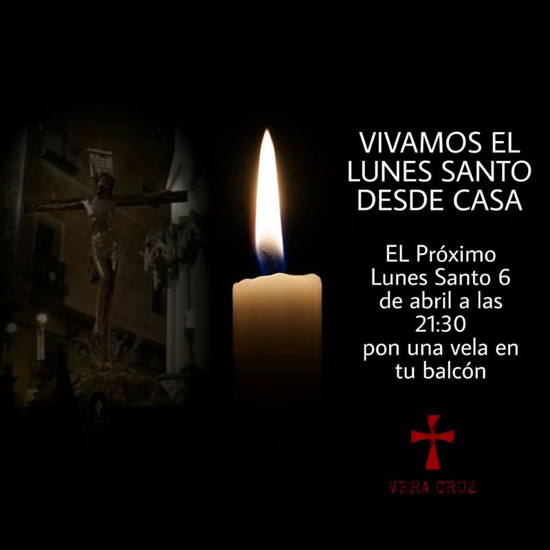 La Vera Cruz llama a encender velas el Lunes Santo en homenaje a las víctimas de la pandemia 1 La Vera Cruz llama a encender velas el Lunes Santo en homenaje a las víctimas de la pandemia
