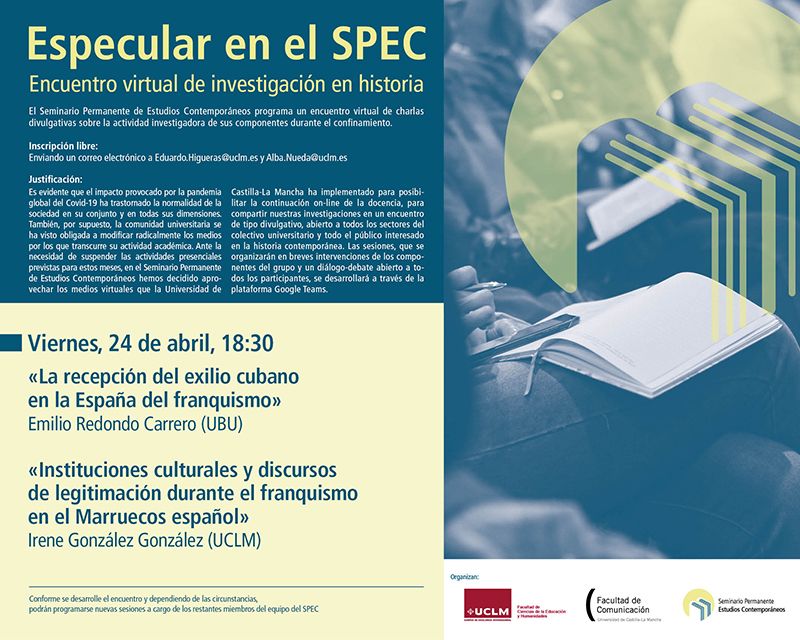 Nueva sesión Especulando con el SPEC este viernes, 24 de abril, a las 1830 horas