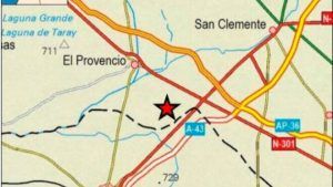 Registrado un terremoto en El Provencio de magnitud 3,1 en la Escala de Richter