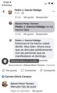 El PP pide la dimisión del delegado de Hacienda en Cuenca, Pérez Tornero, por llamar “hijo de puta” a García Hidalgo en redes sociales