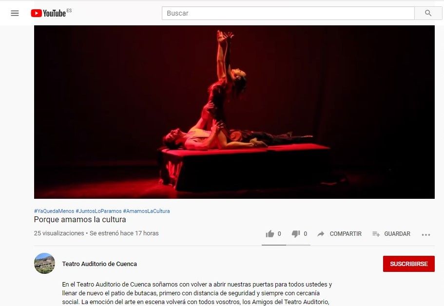 El Teatro Auditorio de Cuenca estrena canal de YouTube