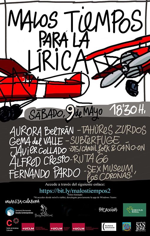 II Encuentro Virtual Malos tiempos para la Lírica. Sábado 9 de mayo. 1830 horas