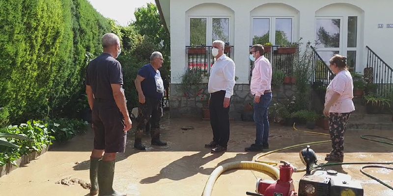 José Luis Vega supervisa actuaciones en los municipios afectados por las tormentas