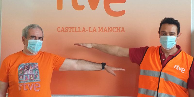 Protesta de los trabajadores de RTVE ante el recorte en los informativos territoriales