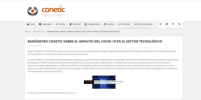 Una de cada tres empresas TIC cree que el COVID-19 afectará a sus resultados entre un 20% y un 40% 1 Una de cada tres empresas TIC cree que el COVID-19 afectará a sus resultados entre un 20% y un 40%