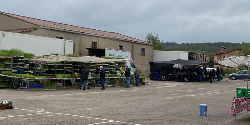 Éxito de la nueva ubicación del mercadillo semanal de Sigüenza