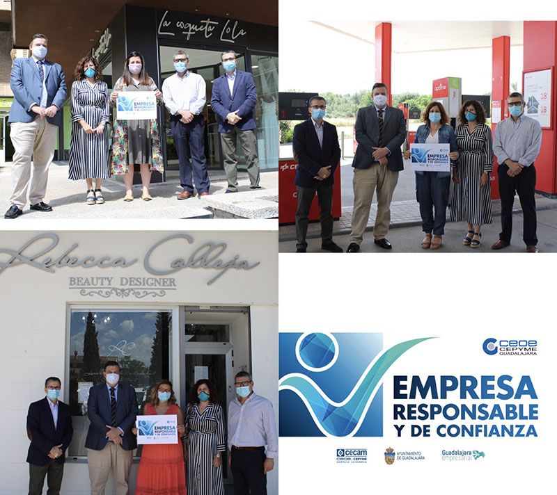 CEOE-Cepyme Guadalajara y el Ayuntamiento de la capital hacen entrega de los primeros sellos empresa responsable y de confianza 3 CEOE-Cepyme Guadalajara y el Ayuntamiento de la capital hacen entrega de los primeros sellos empresa responsable y de confianza