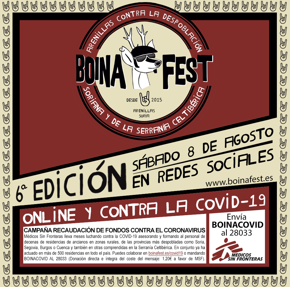 El 1er festival contra la despoblación Boina Fest 2020 será online, convoca a artistas de las zonas más despobladas de Guadalajara y Cuenca y recaudará fondos contra el Coronavirus