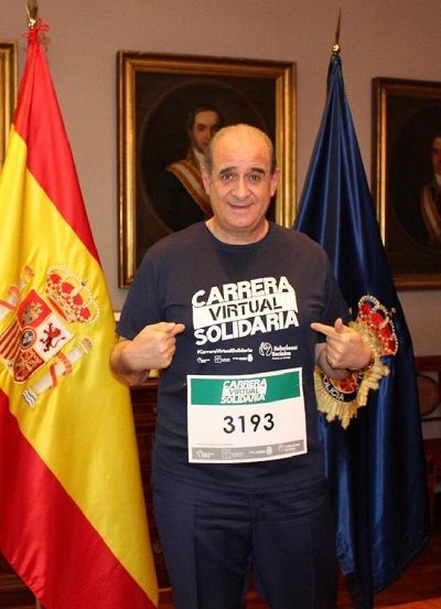 El director de la Policía secunda la Carrera Virtual Solidaria de la Fundación Eurocaja Rural